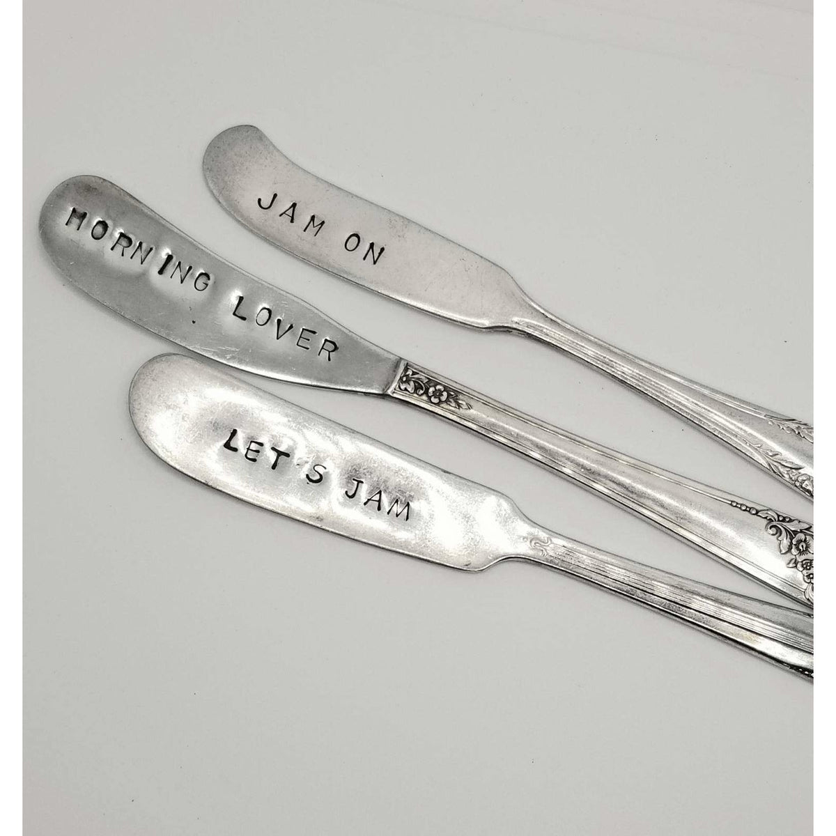 Hand Stamped Peanut Butter Knife / Spreader You're the PB to My J  Personalized Vintage Silver Knife, 