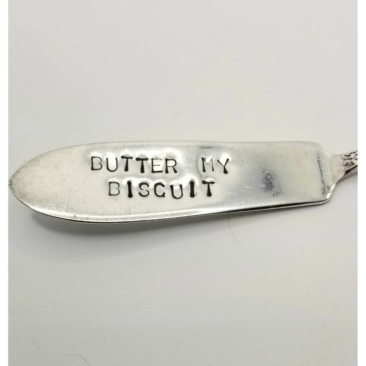 Hand Stamped Peanut Butter Knife / Spreader You're the PB to My J  Personalized Vintage Silver Knife, 