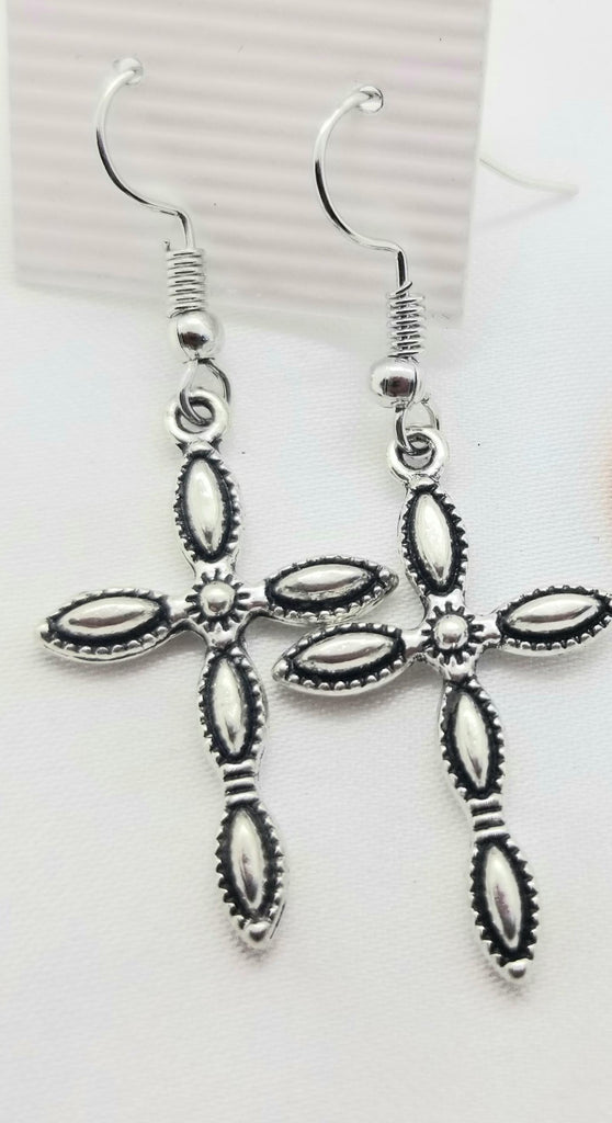 Cross earrings, pierced - Kpughdesigns