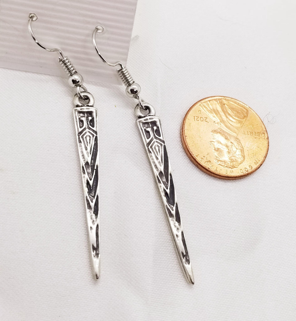 Spike earrings, antique finish - Kpughdesigns